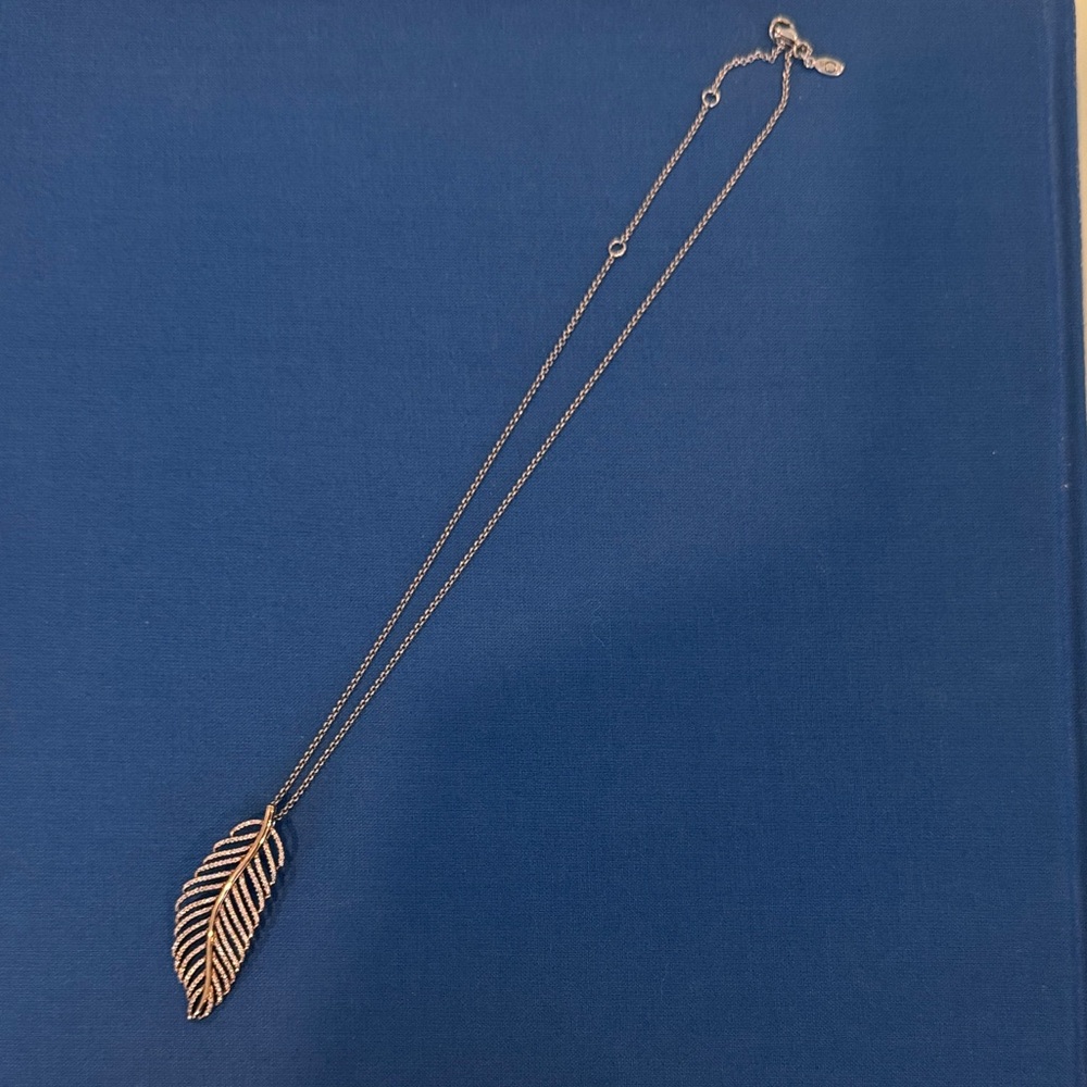 Pandora Silver Feather Necklace